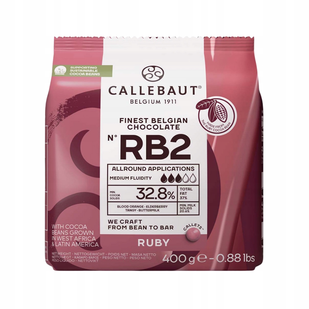 CZEKOLADA CALLEBAUT RUBBY 0,4KG
