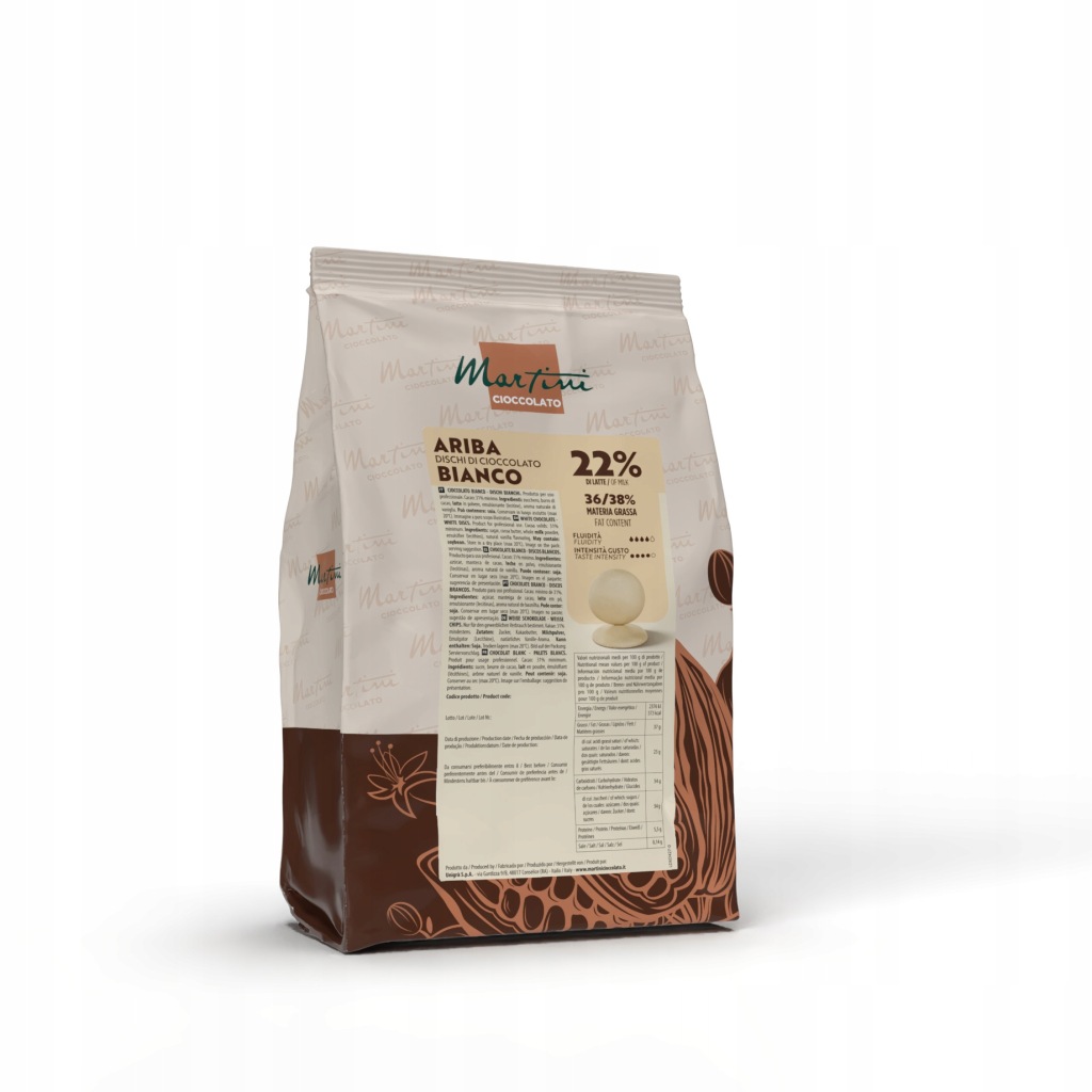 MASTER MARTINI Czekolada Biała 22% 1kg ARIBA Data 06.2027
