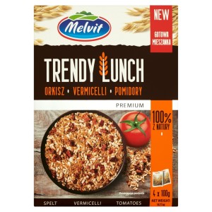 MELVIT Trendy Lunch orkisz, vermicelli, pomidory 4x100g
