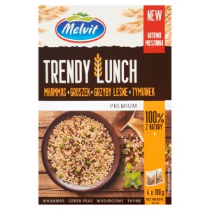 MELVIT Trendy Lunch kuskus, mhammas, grzyby leśne, groszek, tymianek 4x100g
