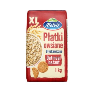 MELVIT Płatki owsiane błyskawiczne XL 1 kg