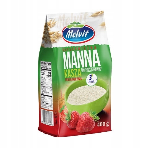 MELVIT Kasza manna błyskawiczna truskawkowa 400 g
