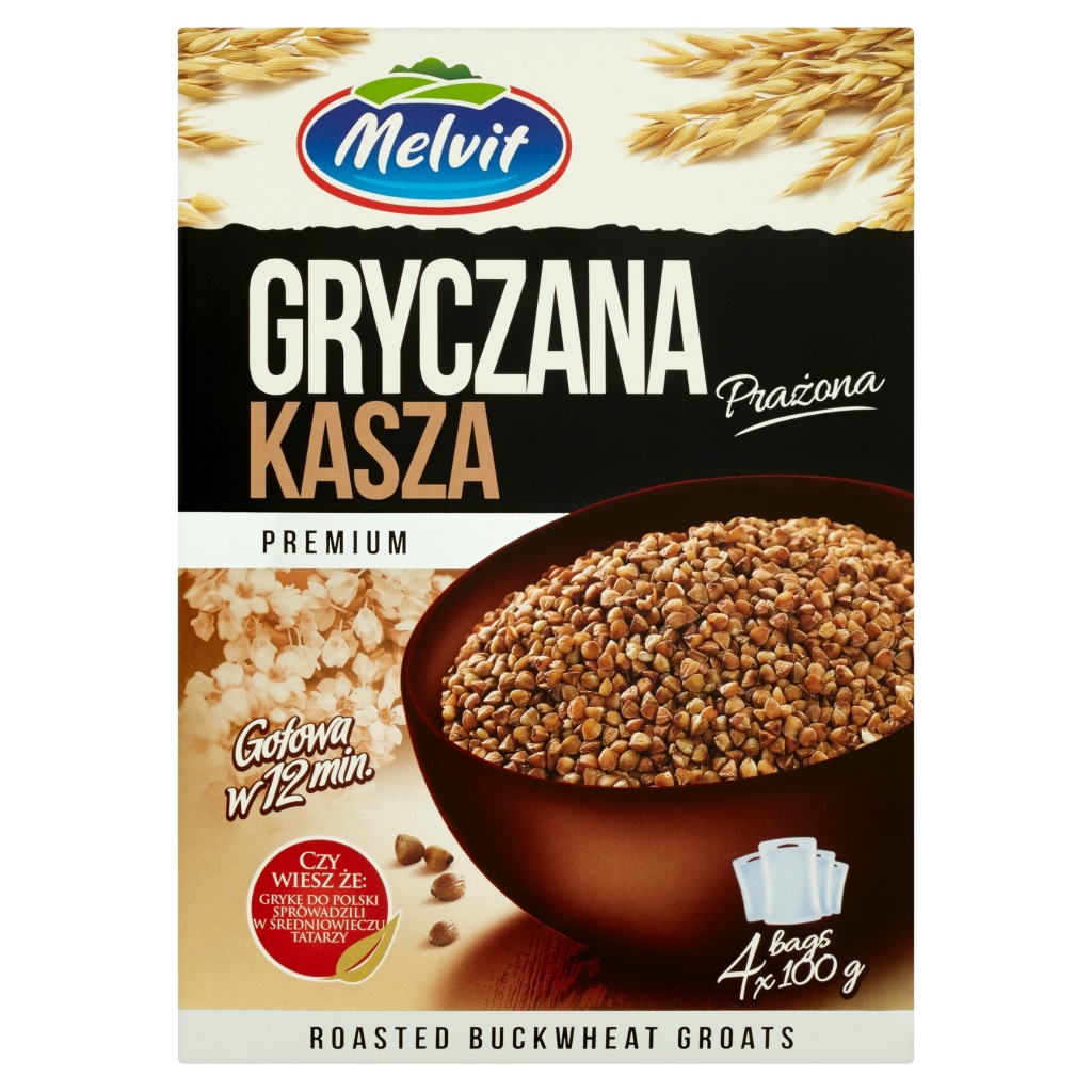MELVIT Kasza gryczana prażona PREMIUM 4x100g