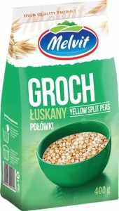 MELVIT Groch połówki łuskany 400g