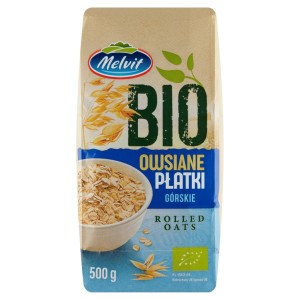 MELVIT BIO Płatki owsiane górskie BIO 500 g