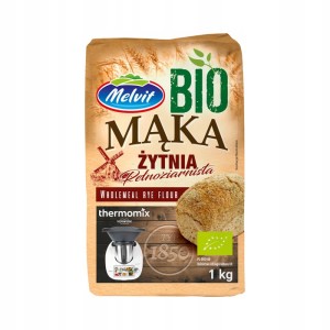 MELVIT BIO Mąka żytnia typ 1850 pełnoziarnista 1 kg