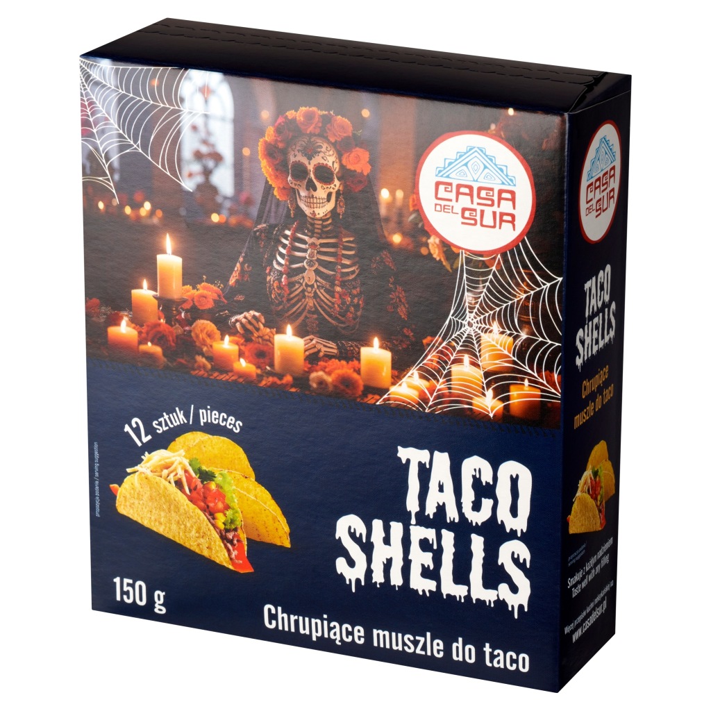 CASA DE MEXICO Muszle do TACO wegańskie Chrupiące 150 g 12 szt.