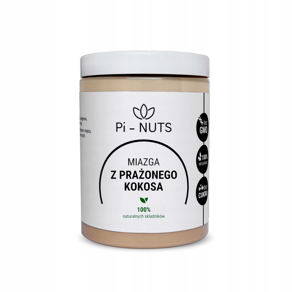 Pasta kokos Pi-nuts Miazga z prażonych kokosów 1kg 1000 g