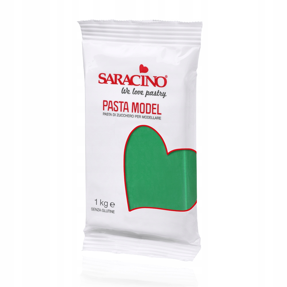 MASA CUKROWA DO MODELOWANIA ZIELONY 1KG SARACINO DEC023K1