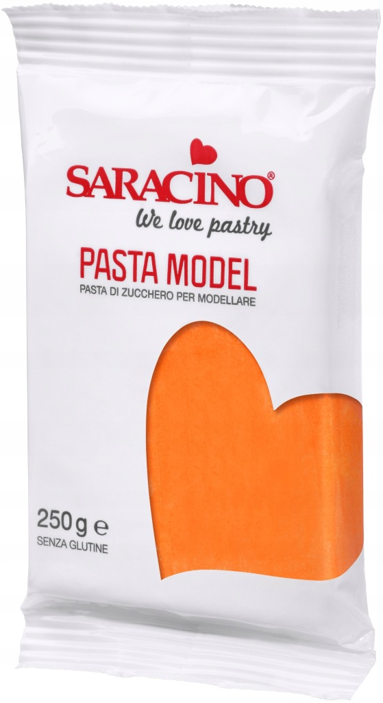 MASA CUKROWA DO MODELOWANIA POMARAŃCZ 250G SARACINO DEC029K025