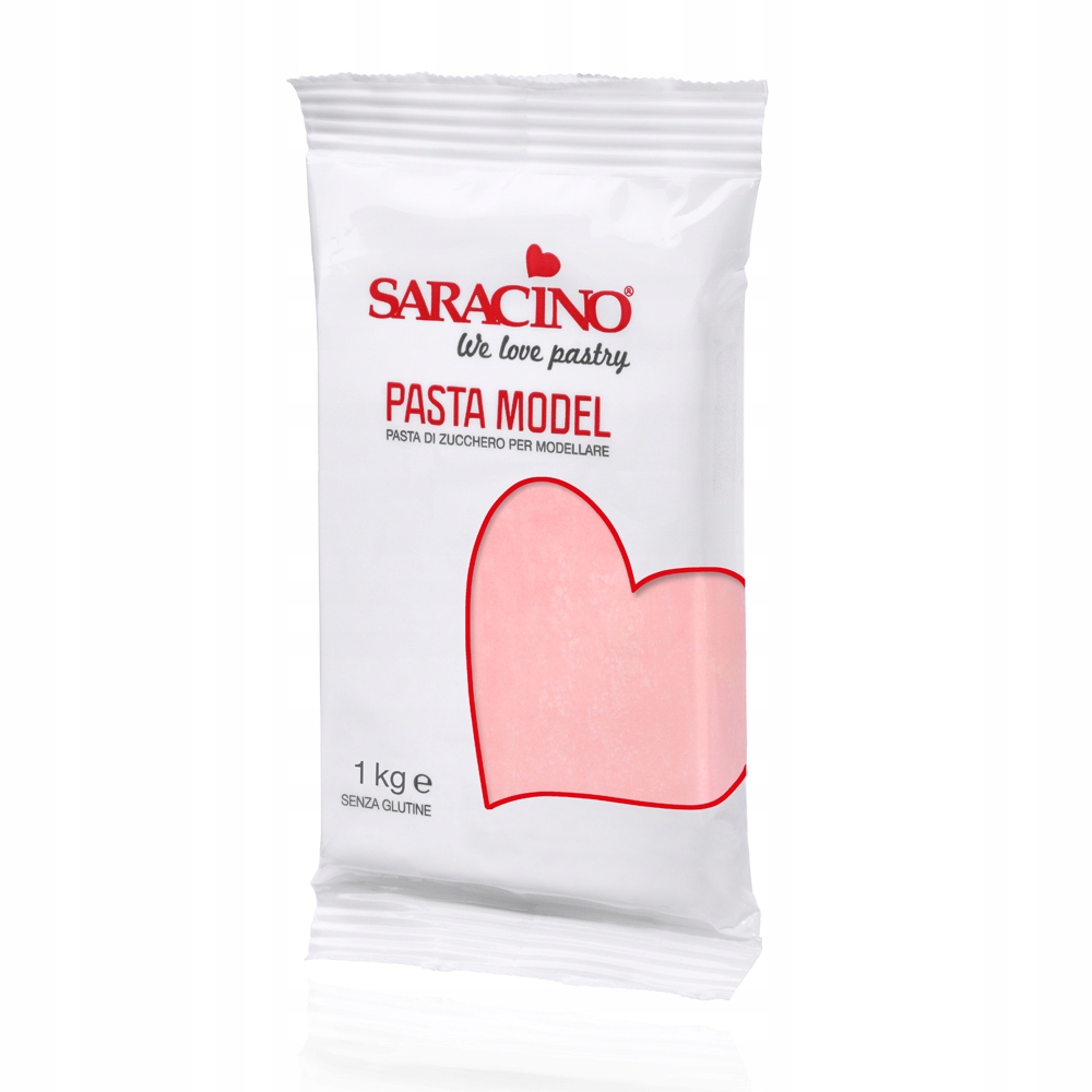 MASA CUKROWA DO MODELOWANIA JASNY RÓŻ 1KG SARACINO DEC017K1