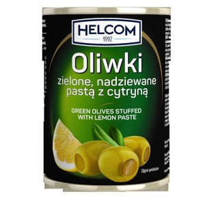 Oliwki zielone nadziewane cytryną 300ml HELCOM eas