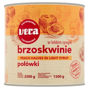 Brzoskwinie połówki w syropie Vera 2500/1500g