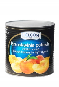 Brzoskwinie połówki w syropie HELCOM 2,65 kg