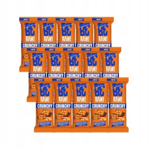 Baton BeRAW Crunchy Peanuts & Caramel Orzeszki z karmelem bez cukru 15x40g