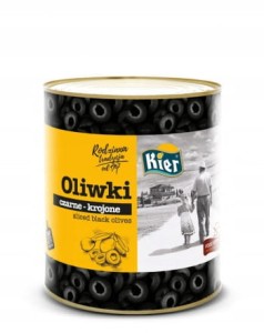 Oliwki Czarne KIER Krojone Plastry Hiszpania Puszka 3000 g
