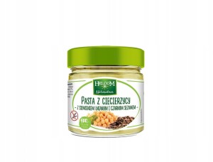 Pasta ciecierzyca z siemieniem lnianym i czarnym sezamem Helcom 190 g