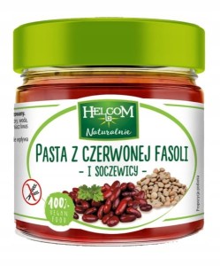 Pasta z czerwonej fasoli i soczewicy 190g Helcom Naturalnie