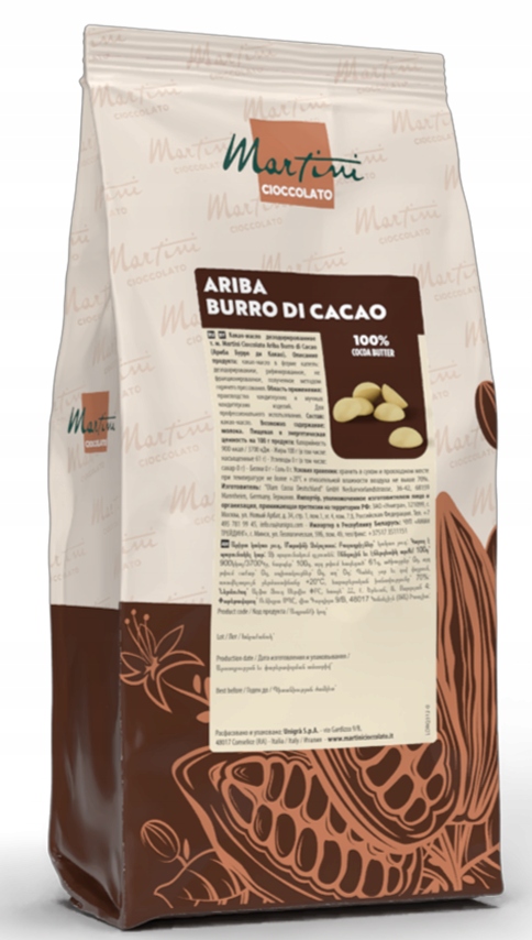MASTER MARTINI Masło kakaowe ARIBA 1 kg Burro di Cacao