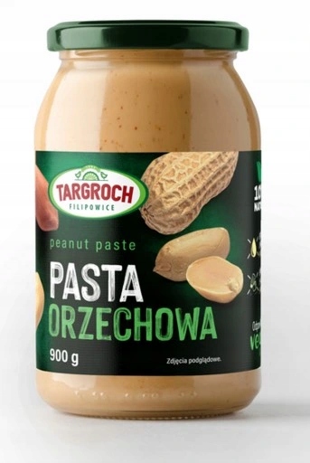 TARGROCH Pasta ORZECHOWA 900 g 100% orzechów arachidowych BEZ CUKRU