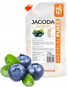 MENII Premium Puree JAGODA pulpa 1 kg Data 07.2026