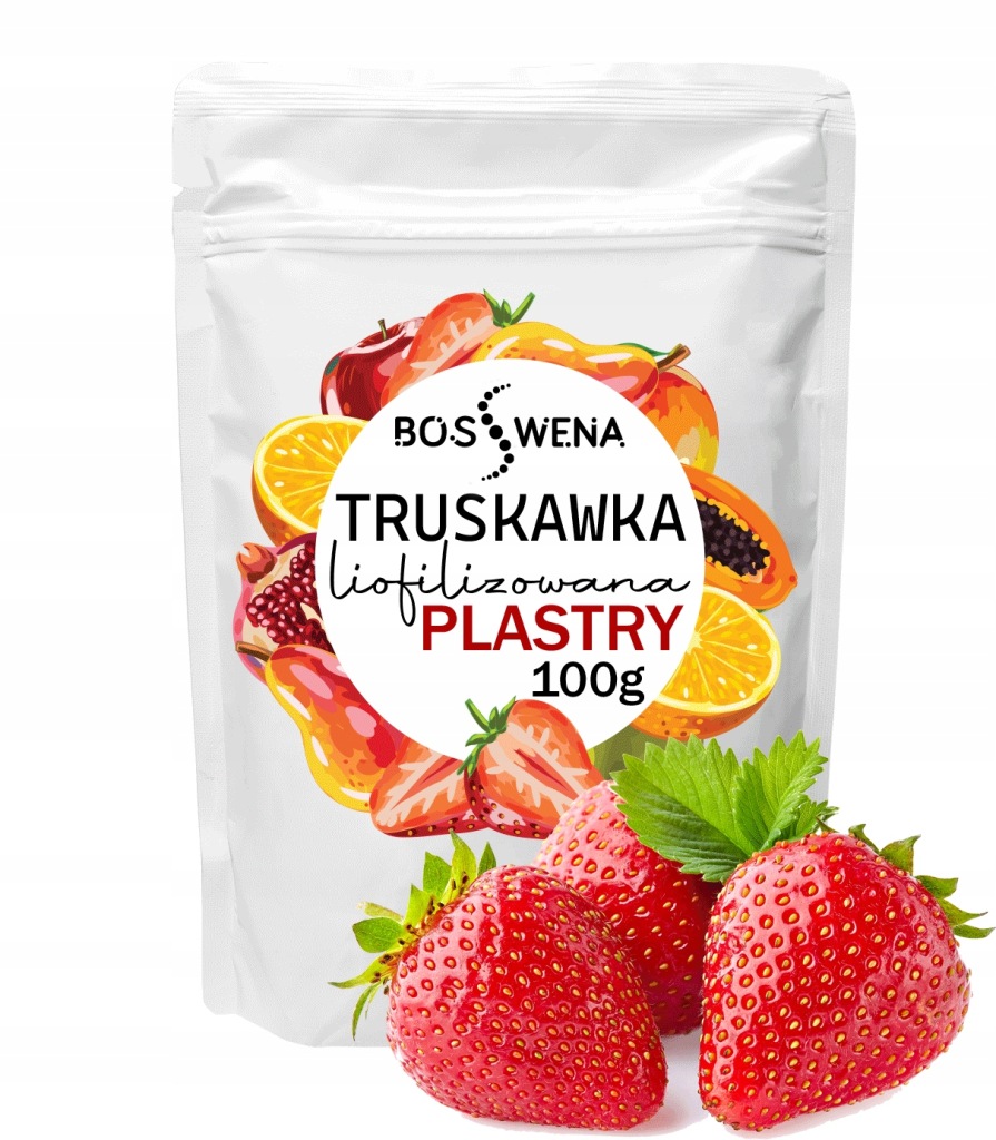 Truskawki Truskawka liofilizowana plastry Bioswena 100 g