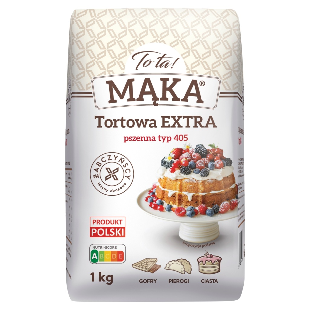 ToTa! Mąka tortowa extra pszenna typ 405 1kg Data: 26.12.2026
