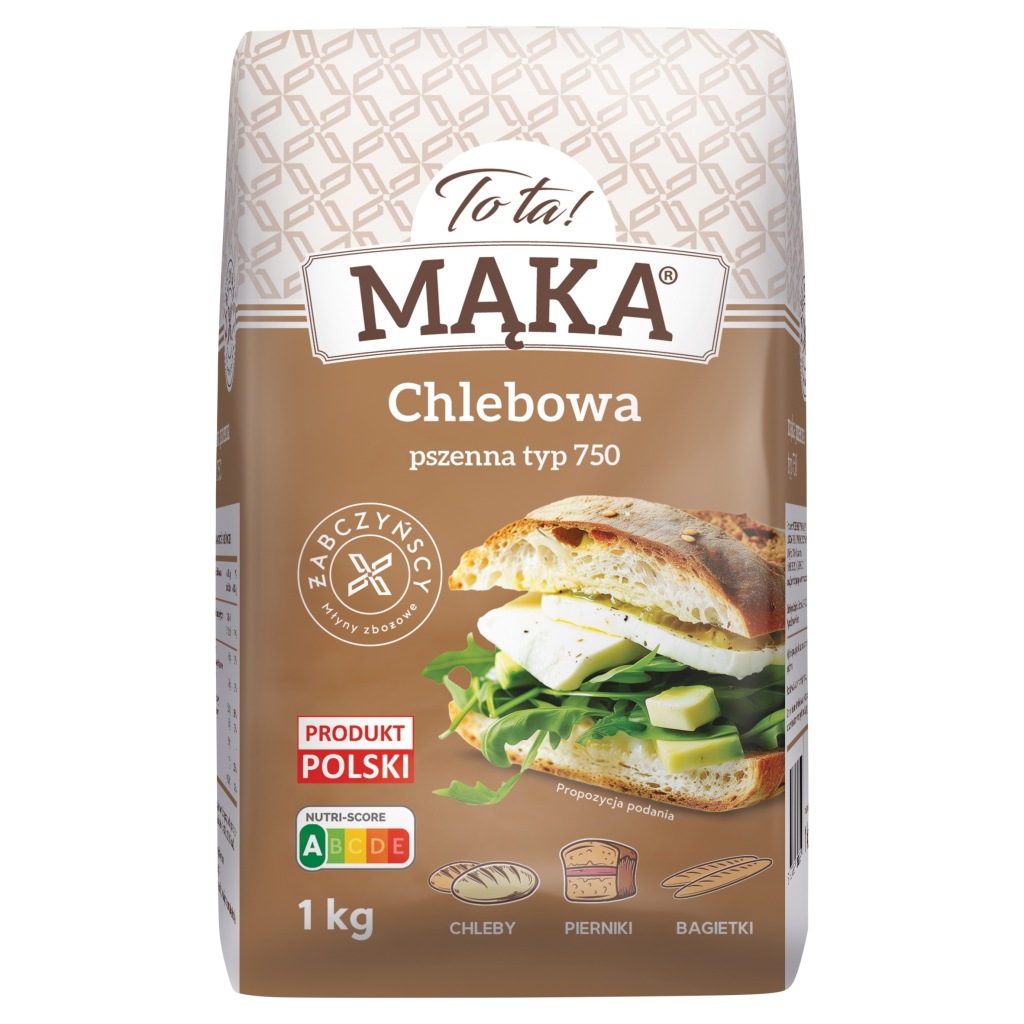 ToTa! Mąka pszenna chlebowa typ 750 1 kg Data: 19.01.2027